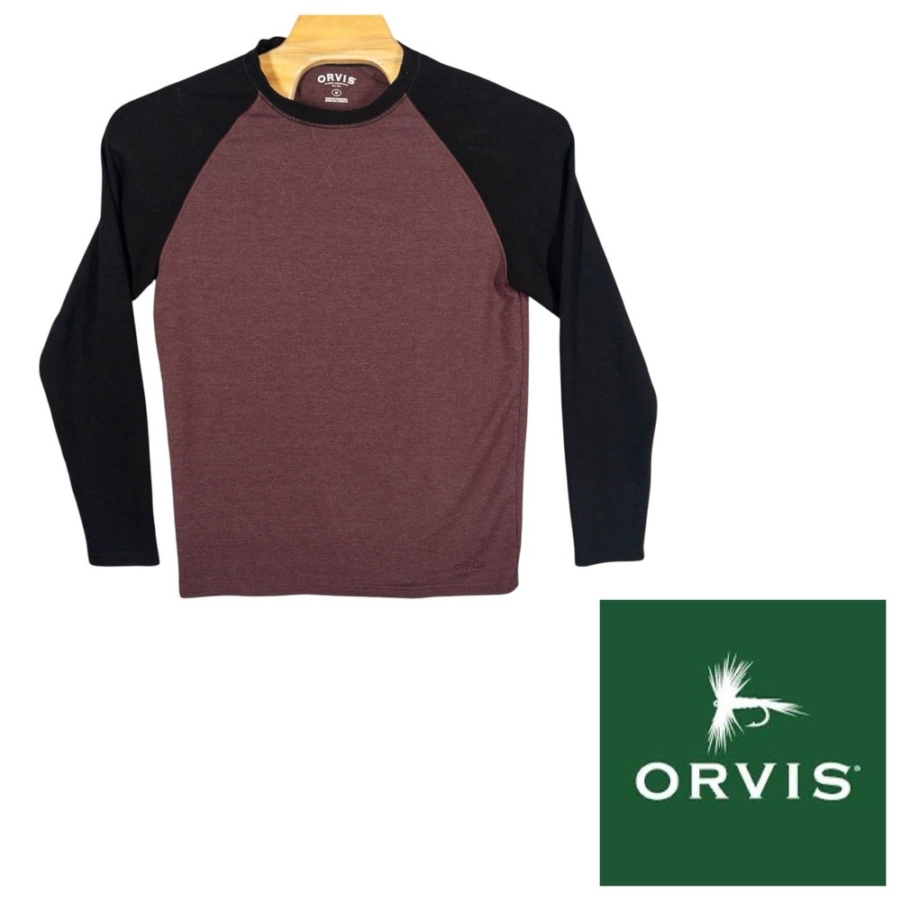Orvis Fishing Ragland Henley Sweatshirt Mens Medium Outdoors Hiking‎ Camping